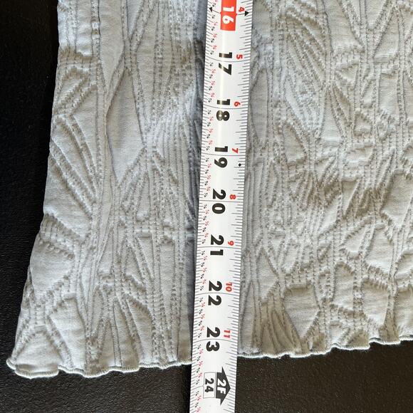 Haystacks Top Quilted Surreal Textured Women’s Large Blue Grey 3/4 Sleeve 3D - Picture 7 of 8